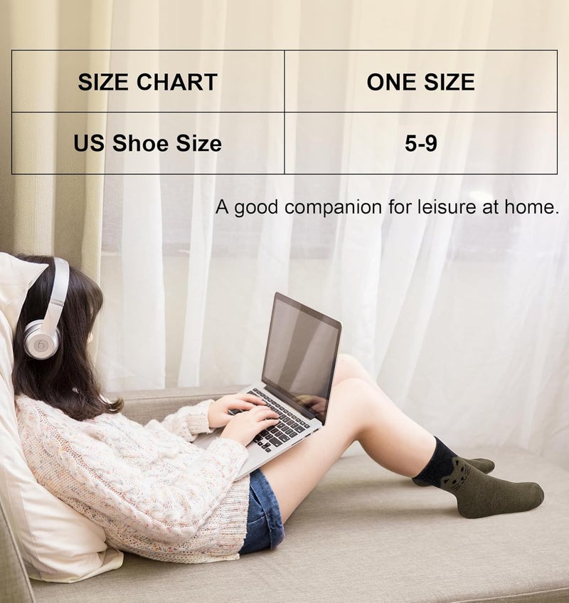 YSense Wool Socks for Women, Winter Boot Socks Stocking Stuffers Gifts for Women Warm Crew Hiking - Image 4